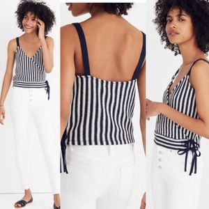 {Madewell} Striped Wrap Tank
